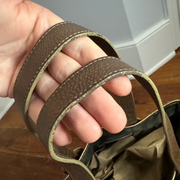 Burberry Shimmer Gold Canvas Leather Byron Nova Check Small Shoulder Tote Bag - Picture 14 of 15